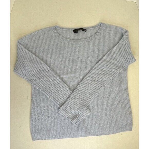 360 Cashmere Womens Round-neck Cashmere Knit Sweater Pullover Size Small Blue - Picture 1 of 10